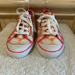 New Coach Lace Up Tennis Shoes